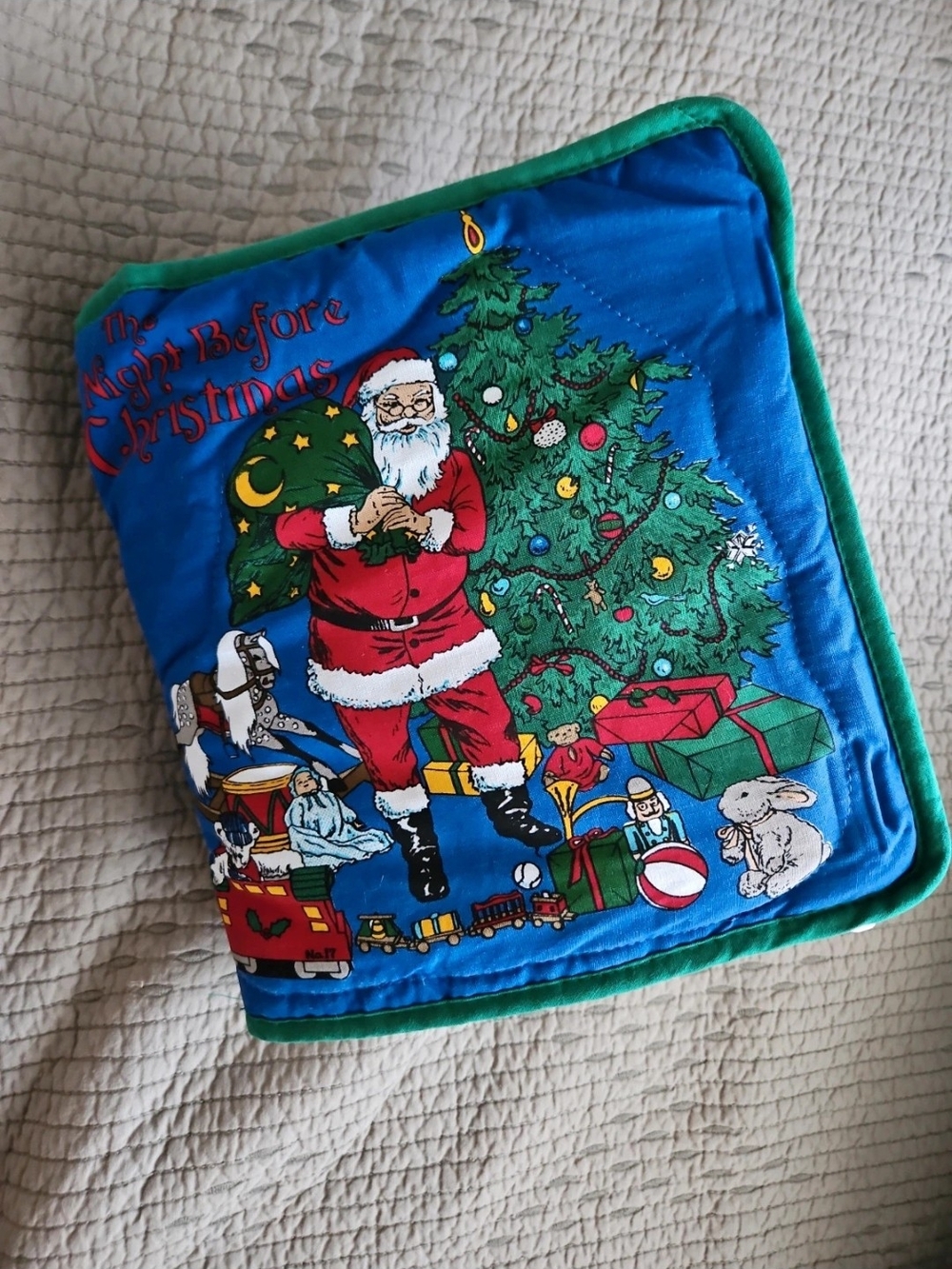 The Night Before Christmas Santa Holiday Soft Storybook - Blue/Green